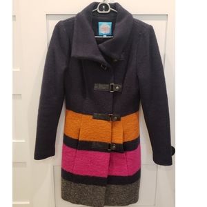 PLENTY Sz S Coat Wool Dusken Funnel Neck Coat
